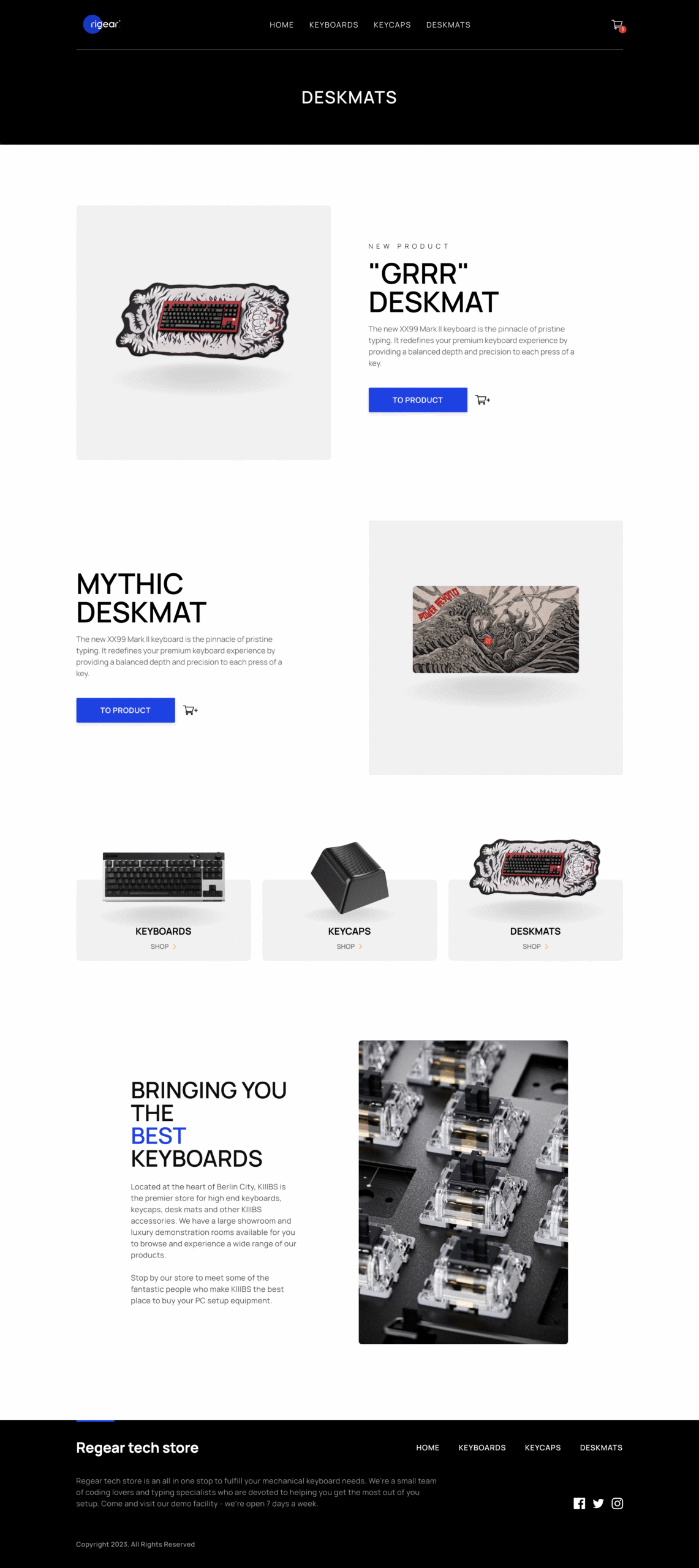 Product Categories Page Screenshot